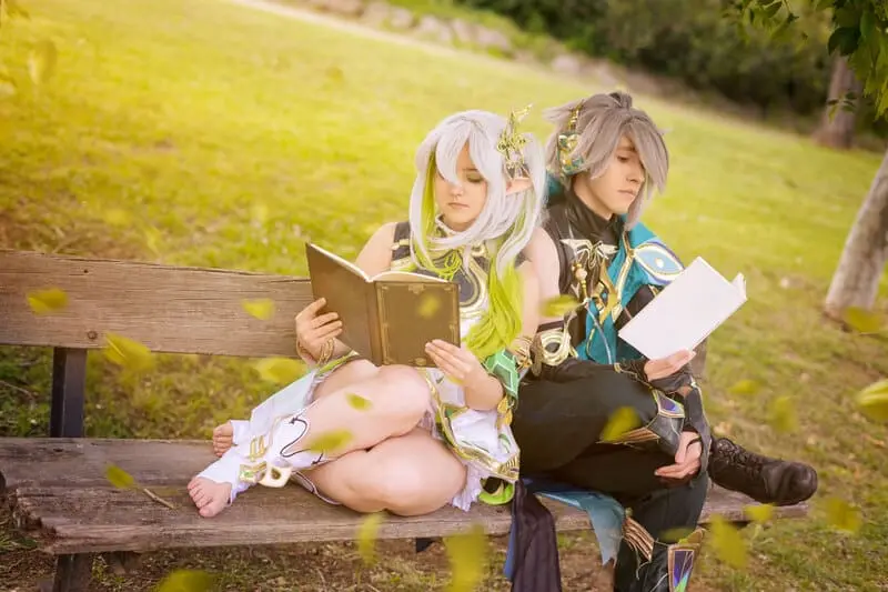 Nahida y Alhaitham (Genshin Impact) – Hunter -Fotografía por Voadx Photography · Edición por Merian Closet · Nahida por Suiko Cosplay