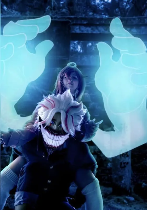 Okarun y Momo (Dandadan) – Hunter - Fotografía y edición por Hachi PSD · Momo por Suiko Cosplay