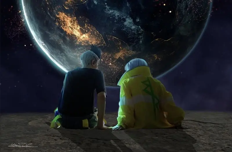 Lucy y David (Cyberpunk Edgerunners) – Hunter - Fotografía por V. de Vasquez · Edición por Yukiro Cosplay · Lucy por Suiko Cosplay